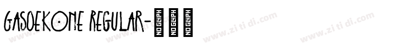 GasoekOne Regular字体转换